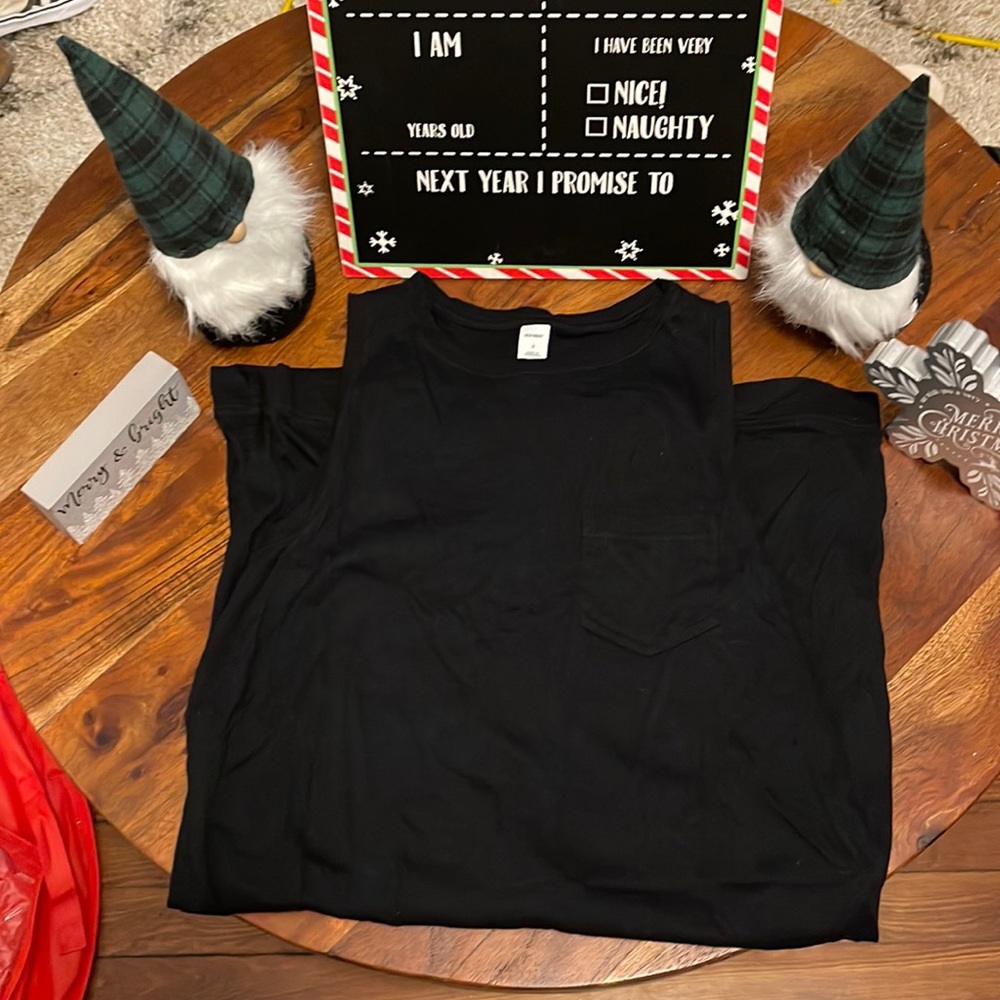 Woman’s old navy tee shirt dress